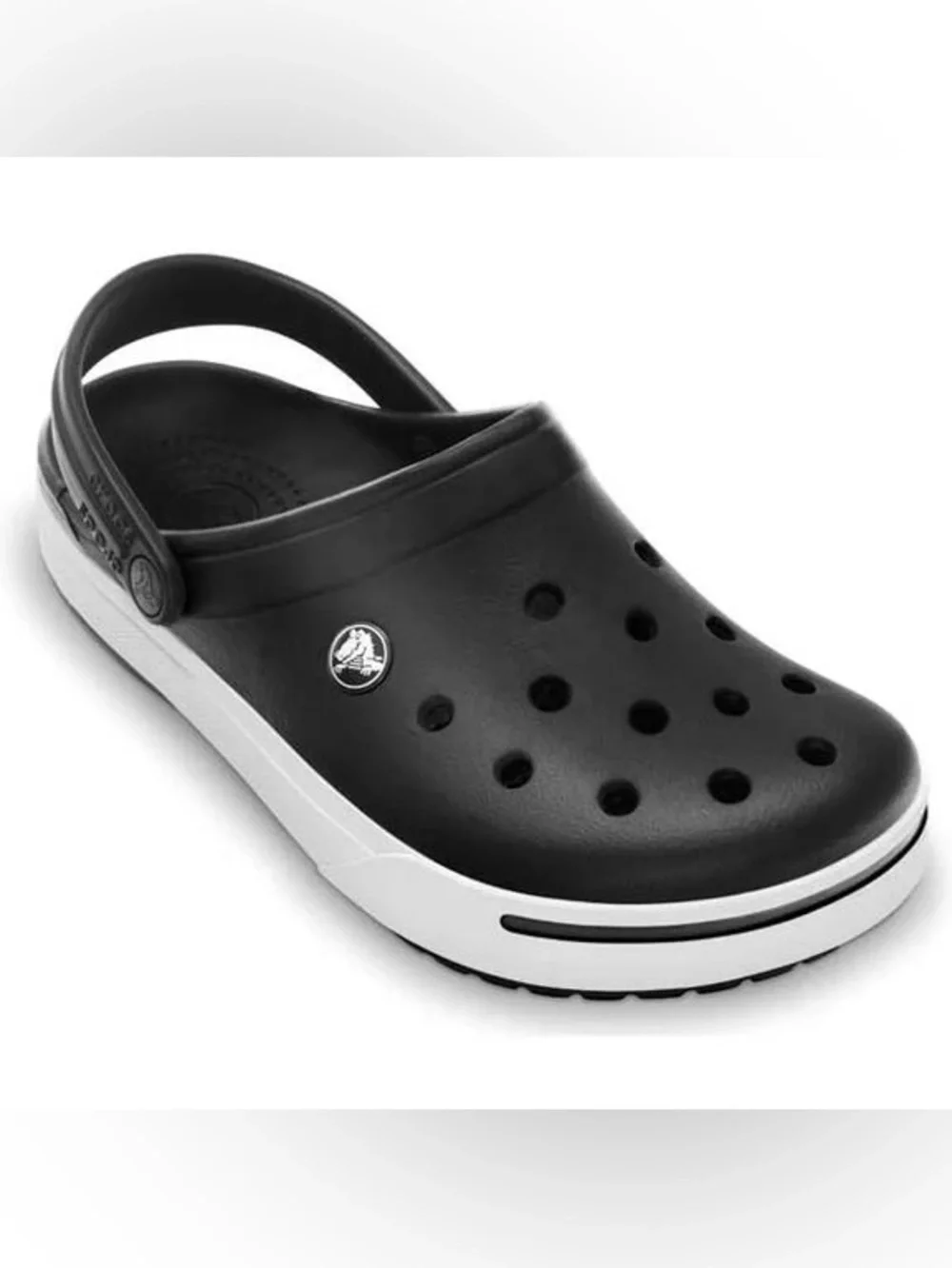 CROCS Unisex Blue Clog with White Midsole Trim & Strap (M: 7/W: 9)
